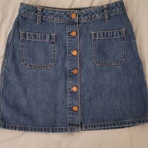 Gap Button Down Denim Mini Skirt